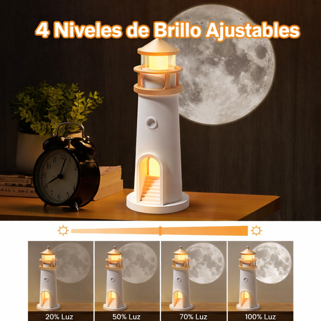 Lámpara con proyección de luna