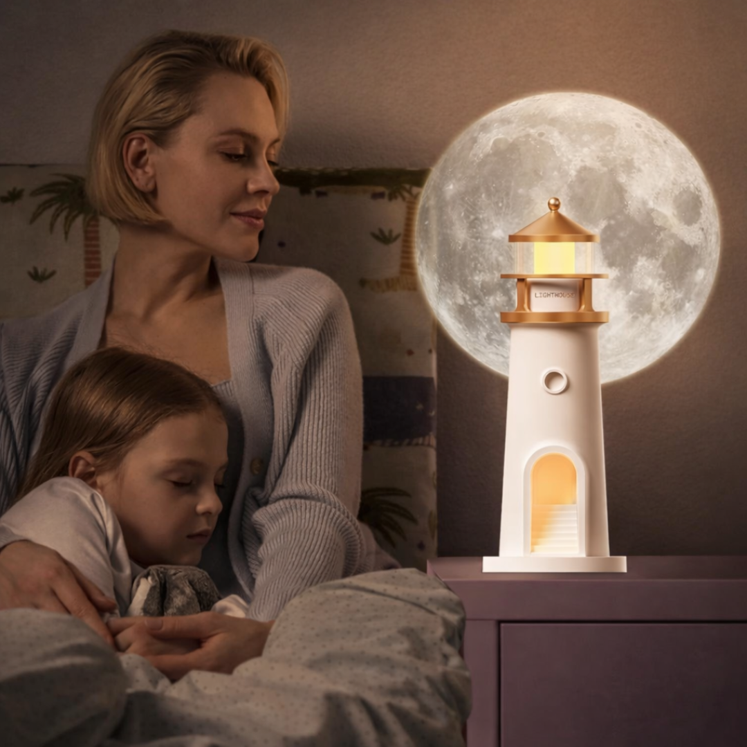 Lámpara con proyección de luna