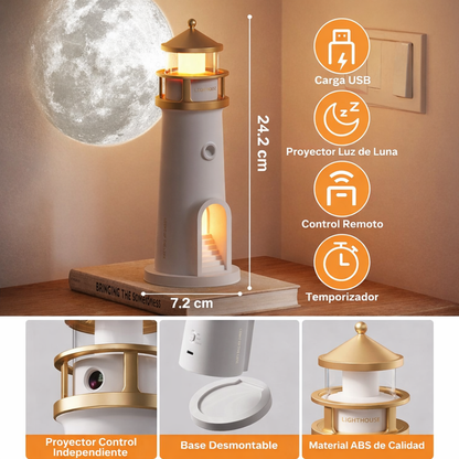 Lámpara con proyección de luna